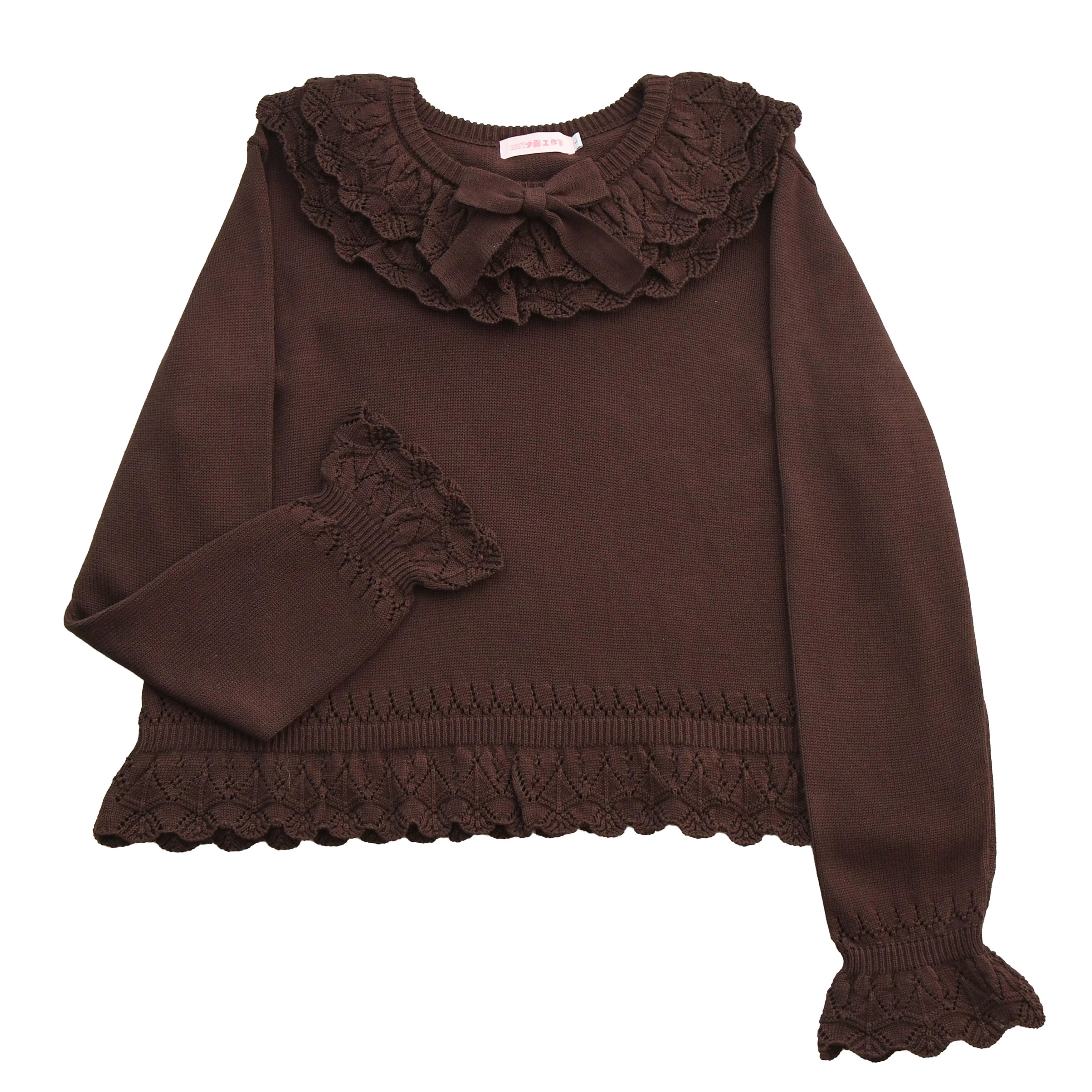 Nana - Sweet Lolita Sweater, Detachable Bow - Image 20
