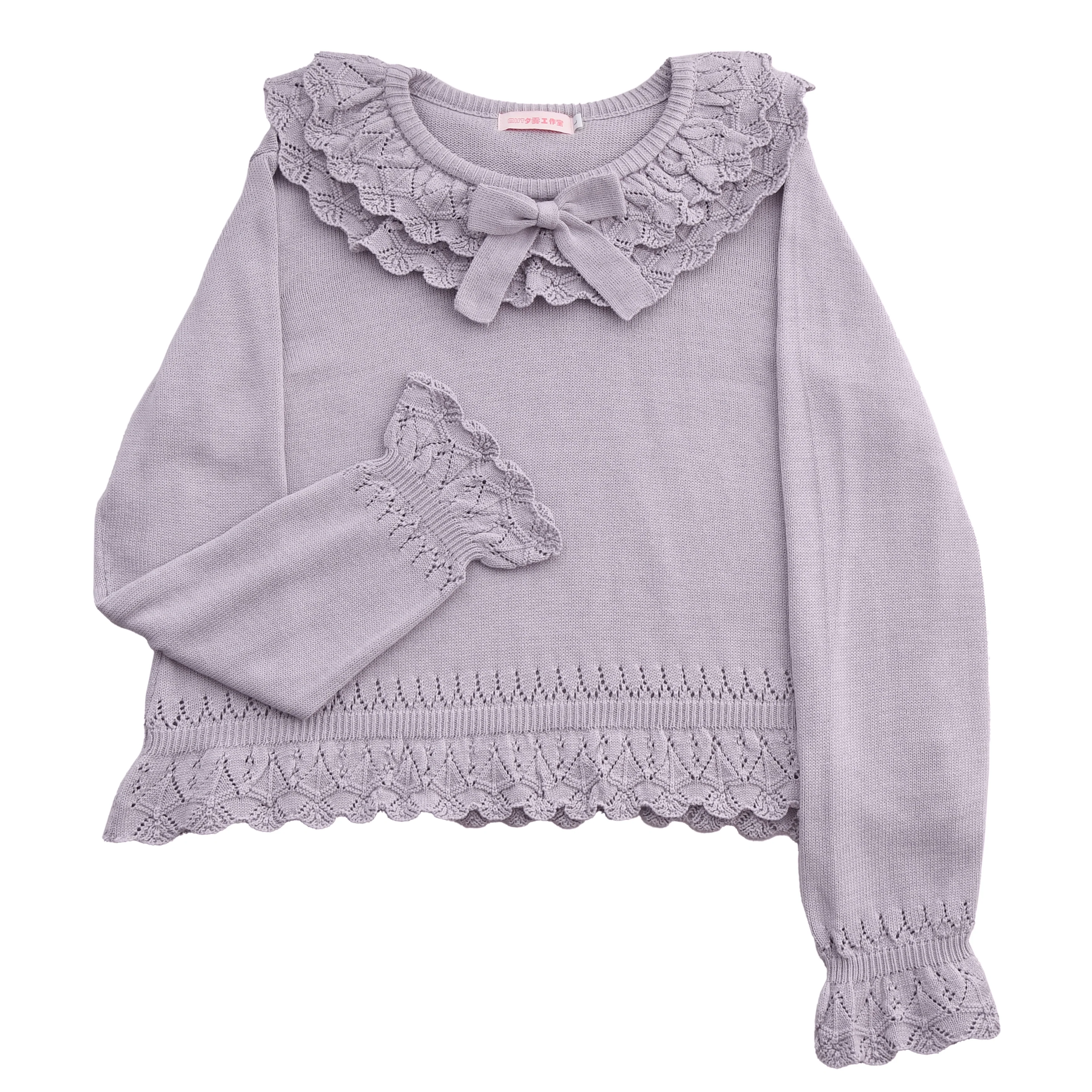 Nana - Sweet Lolita Sweater, Detachable Bow - Image 21