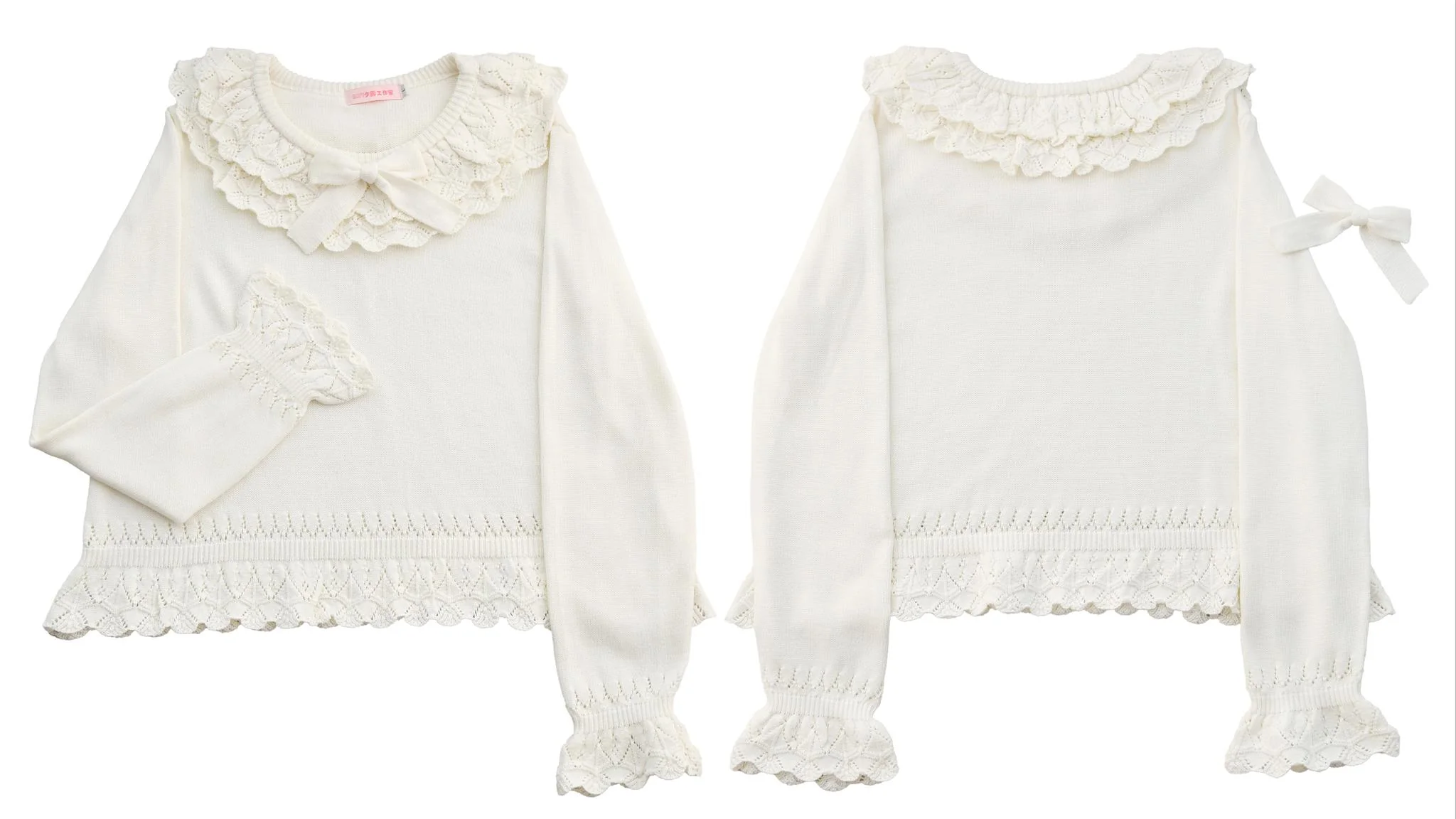 Nana - Sweet Lolita Sweater, Detachable Bow - Image 22