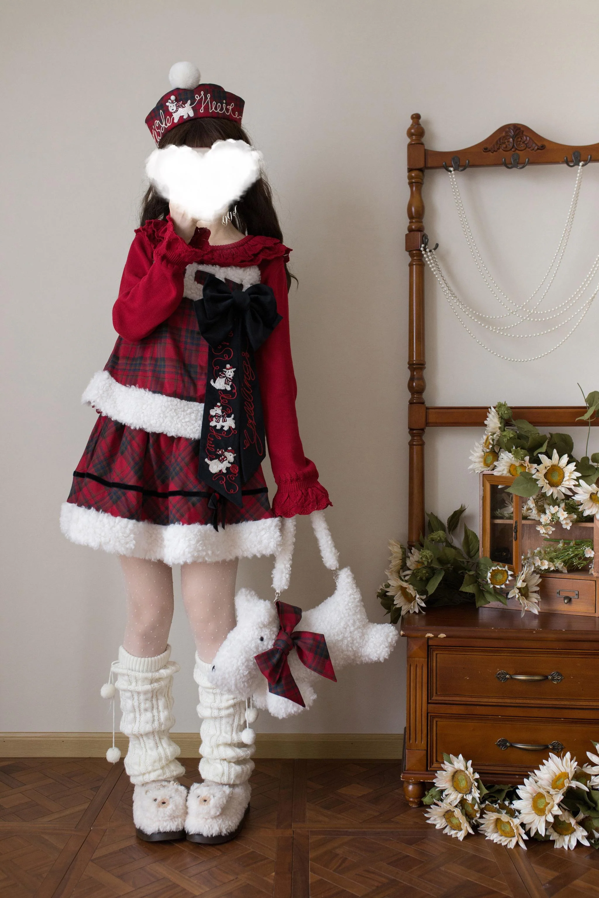 Nana - Sweet Lolita Sweater, Detachable Bow - Image 5
