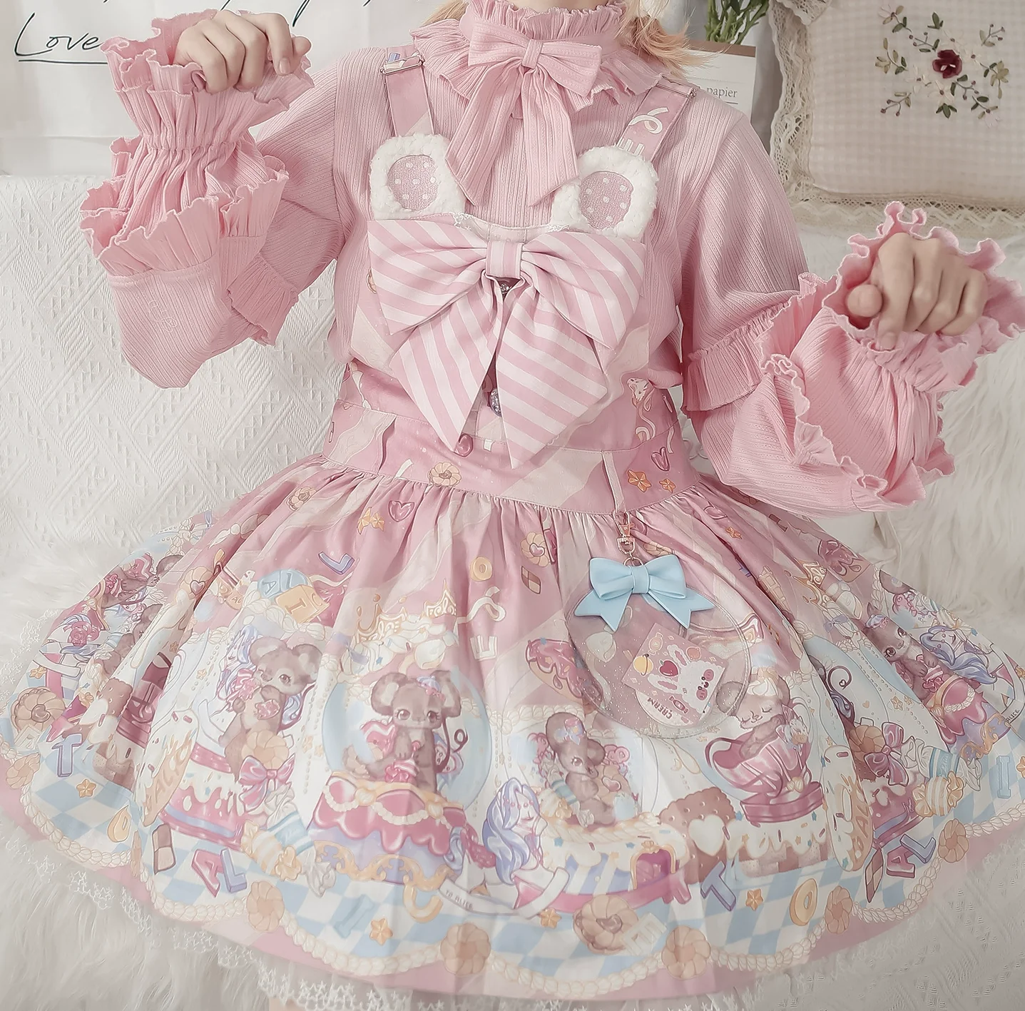 First Snow - Sweet Lolita Sweater Winter Puff Sleeve Knitting Innerwear - Image 16