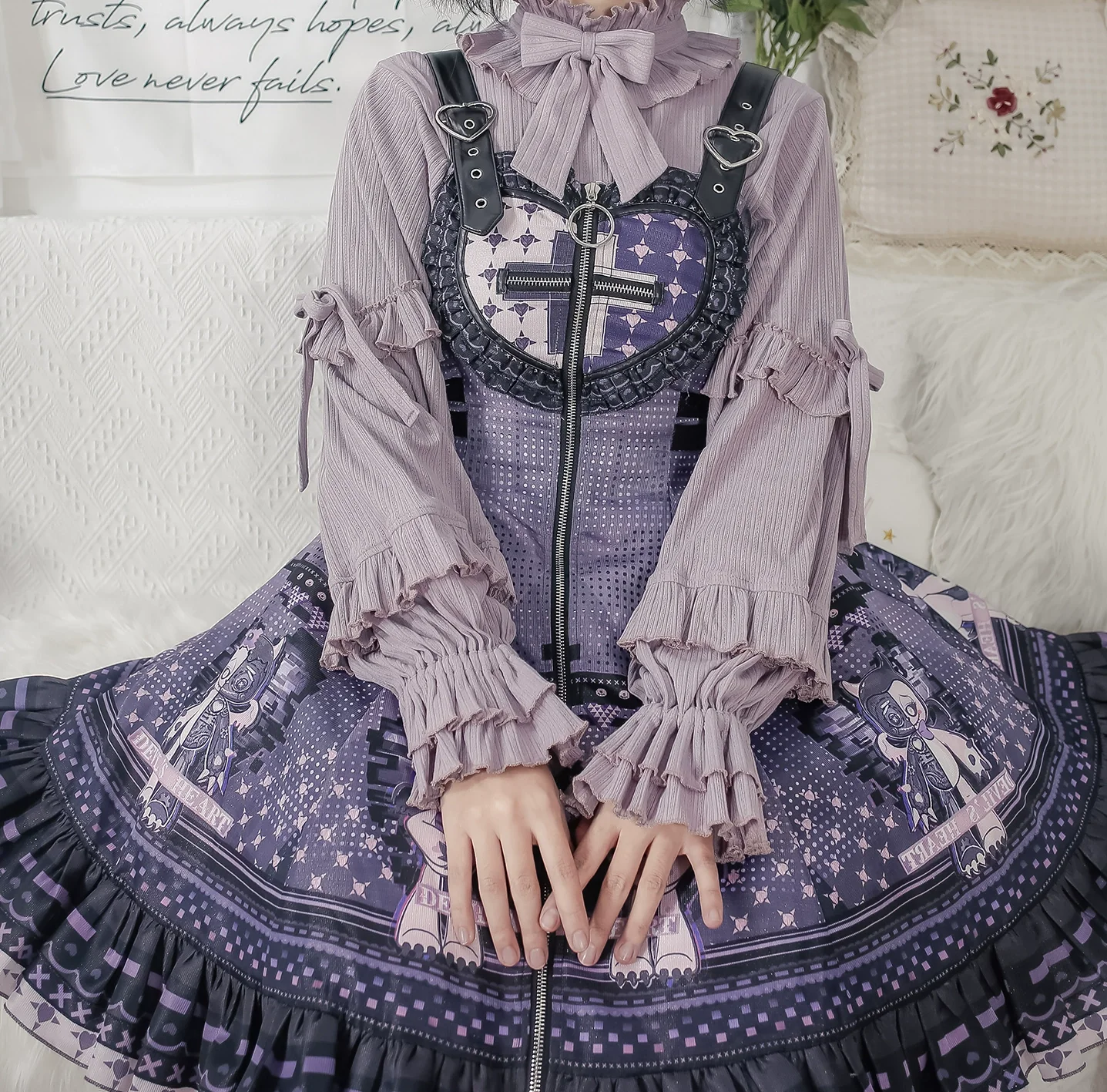First Snow - Sweet Lolita Sweater Winter Puff Sleeve Knitting Innerwear - Image 25