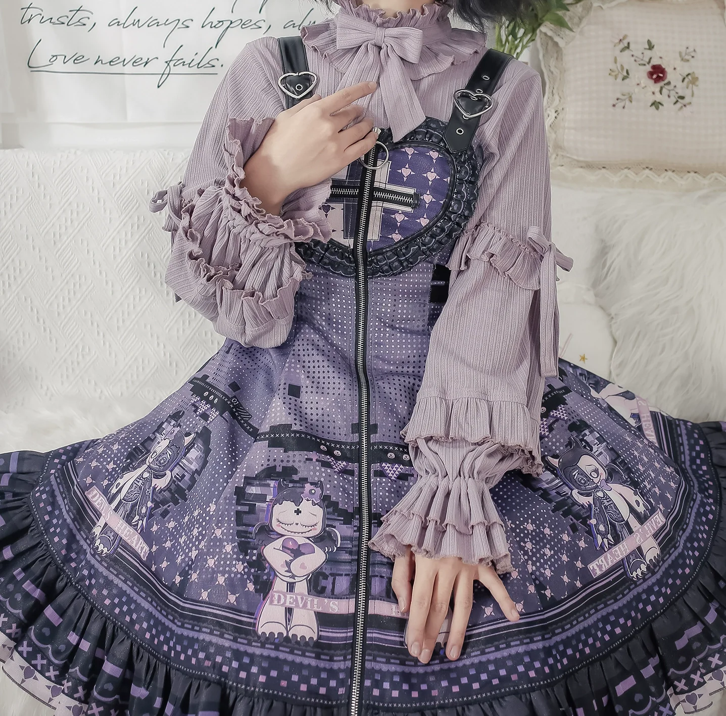 First Snow - Sweet Lolita Sweater Winter Puff Sleeve Knitting Innerwear - Image 26