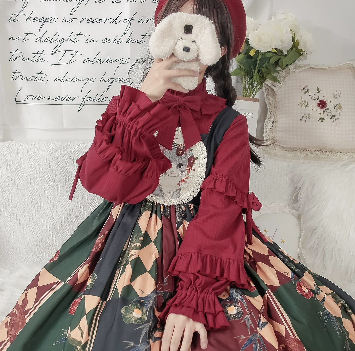First Snow - Sweet Lolita Sweater Winter Puff Sleeve Knitting Innerwear - Image 29