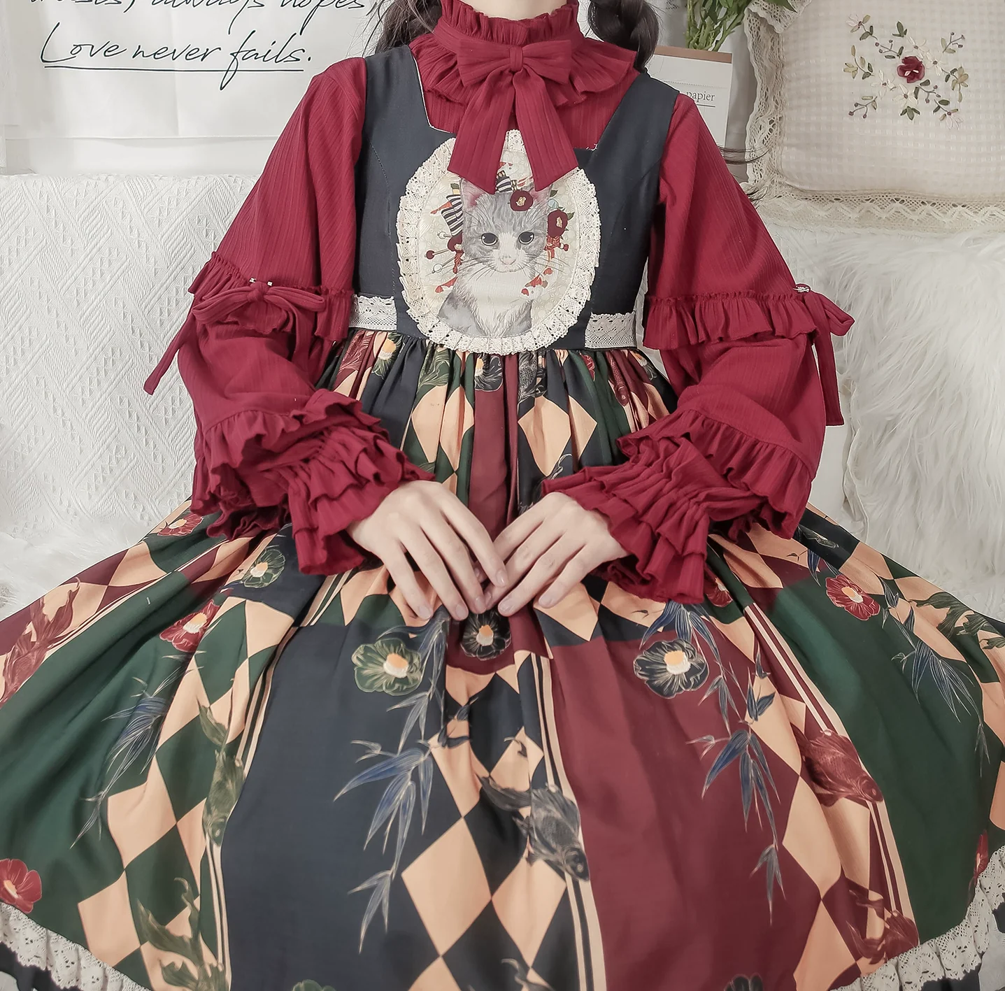 First Snow - Sweet Lolita Sweater Winter Puff Sleeve Knitting Innerwear - Image 33