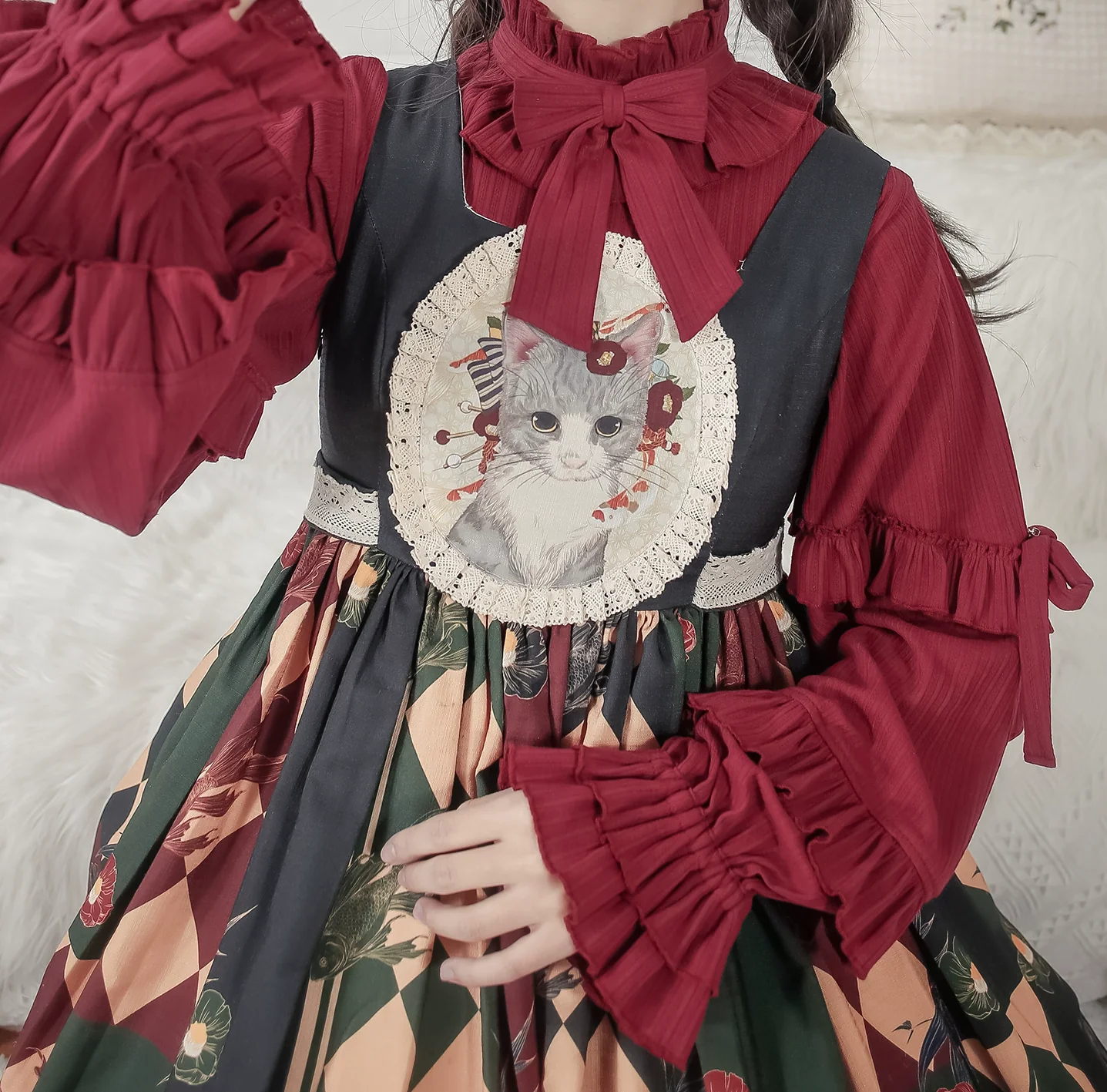 First Snow - Sweet Lolita Sweater Winter Puff Sleeve Knitting Innerwear - Image 34