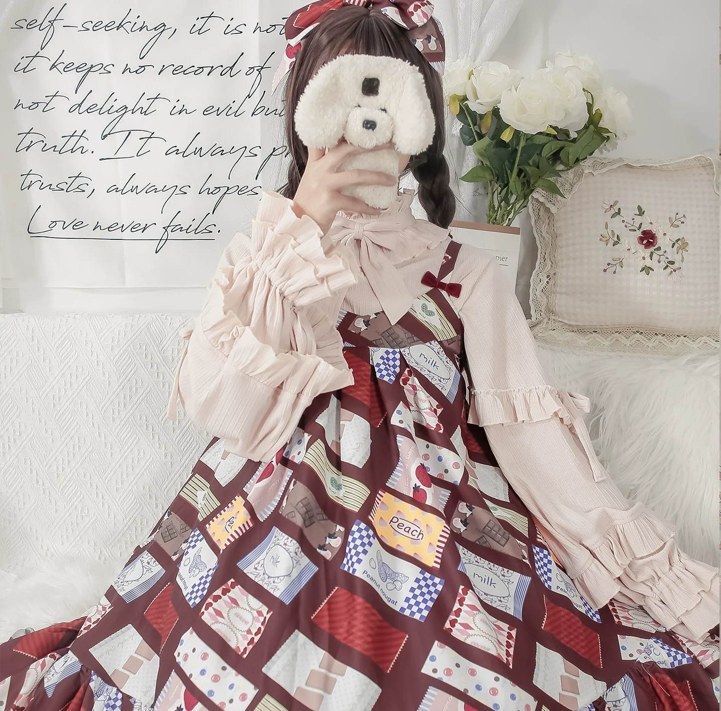 First Snow - Sweet Lolita Sweater Winter Puff Sleeve Knitting Innerwear - Image 49