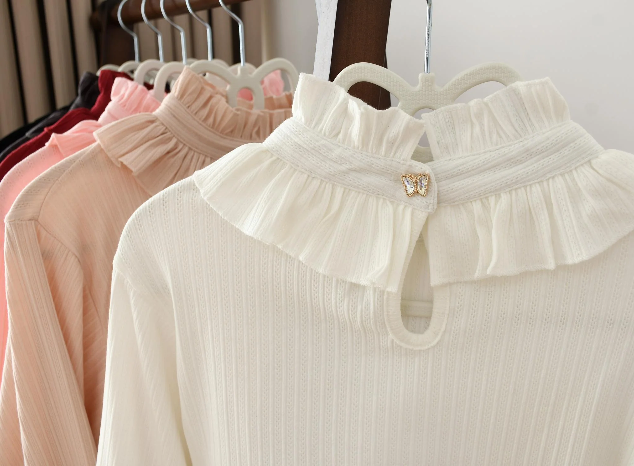 First Snow - Sweet Lolita Sweater Winter Puff Sleeve Knitting Innerwear - Image 58