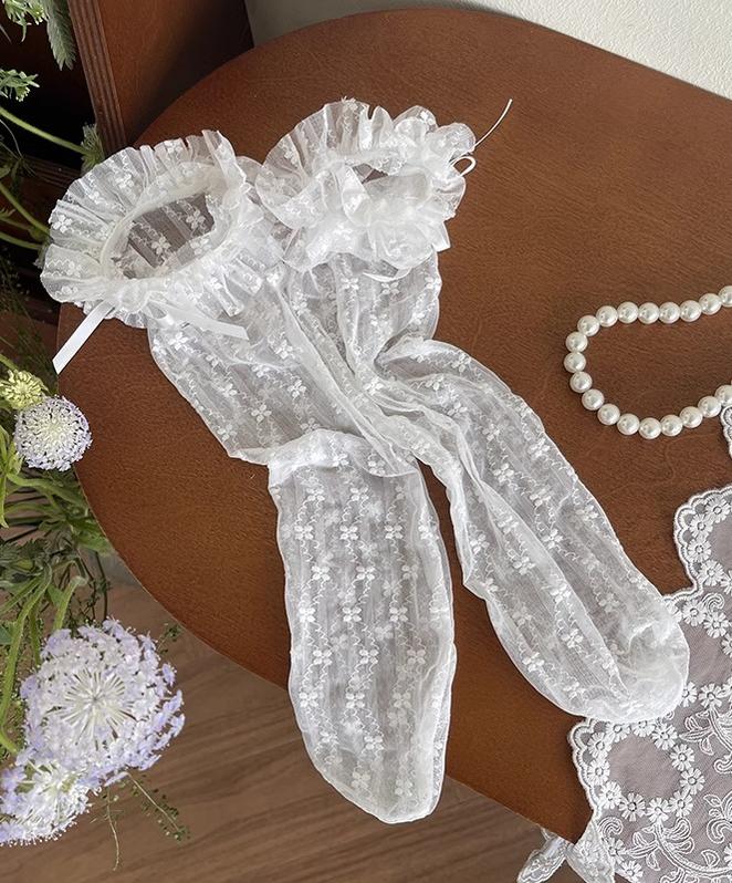 Sweet Lolita Thin Calf Socks with Ruffled Cuffs - Image 6