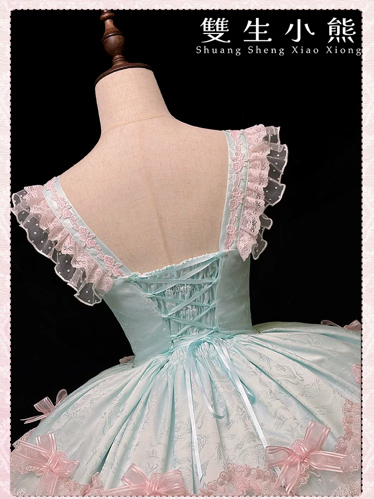 Shuang Sheng Xiao Xiong - Heart of Love - Sweet Lolita Wedding JSK, Bow Details - Image 73
