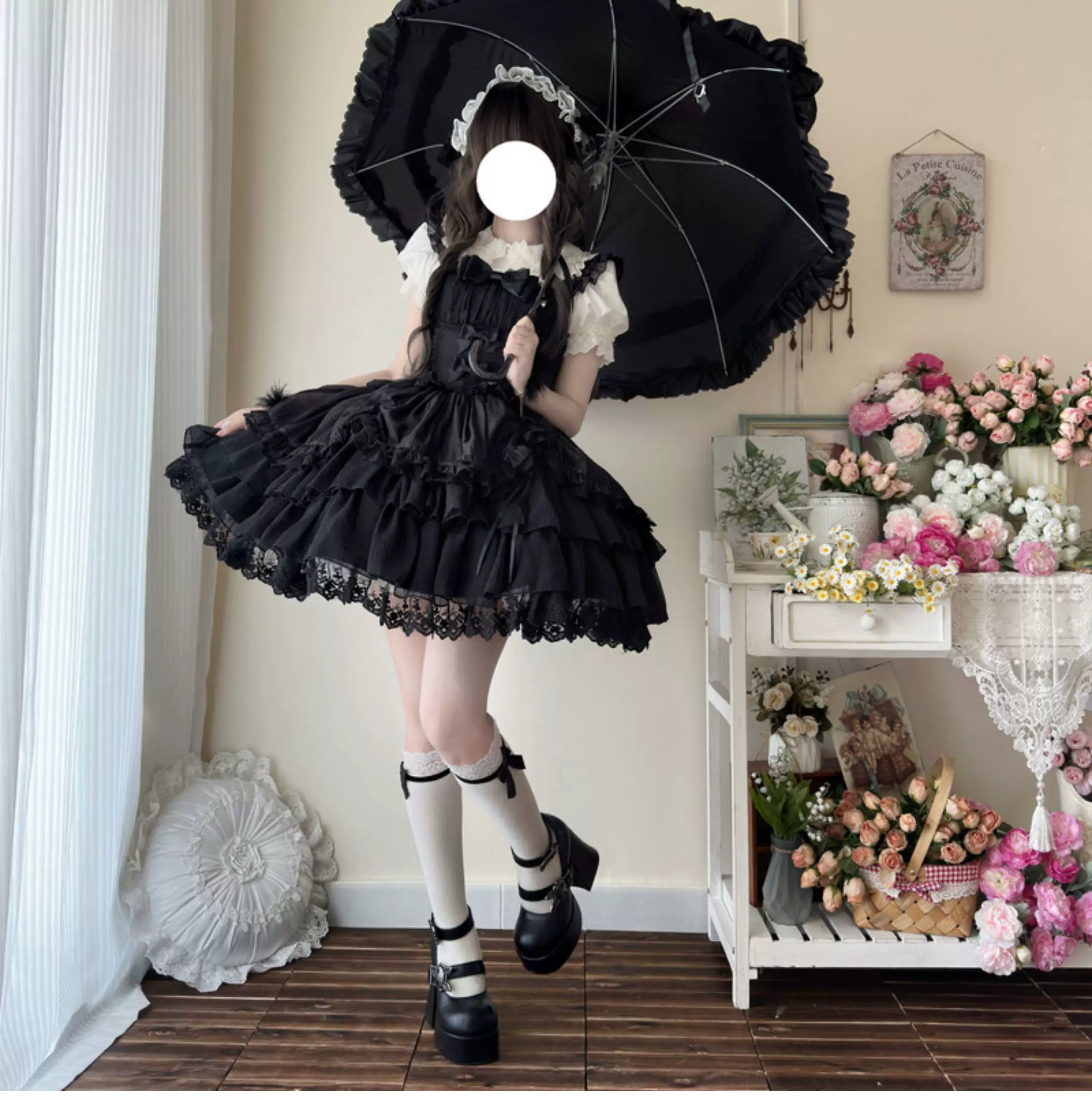 Love of Rebirth - Sweet Lolita JSK Dress, Tiered Hem - Image 5