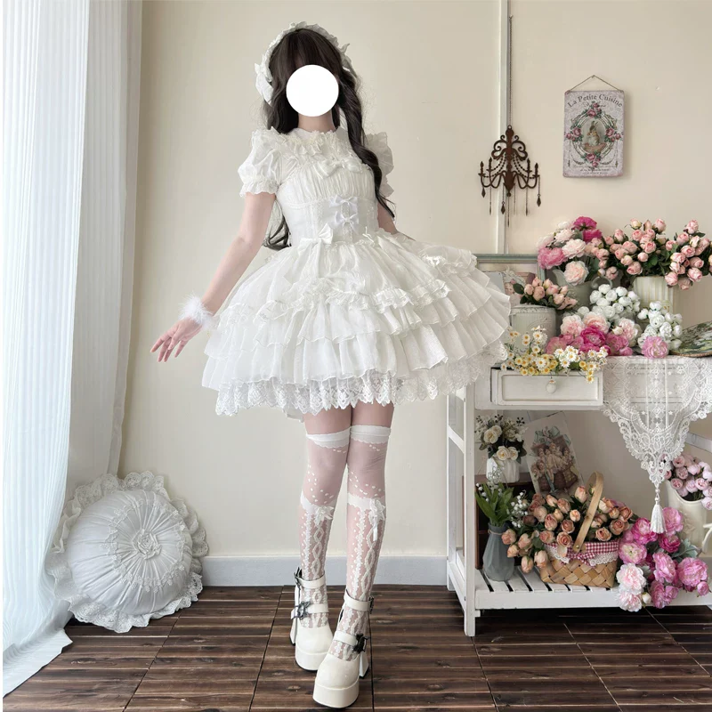 Love of Rebirth - Sweet Lolita JSK Dress, Tiered Hem - Image 6