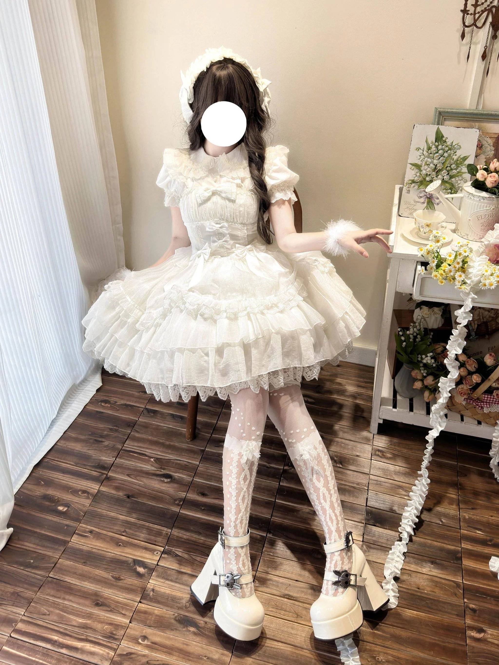 Love of Rebirth - Sweet Lolita JSK Dress, Tiered Hem - Image 8