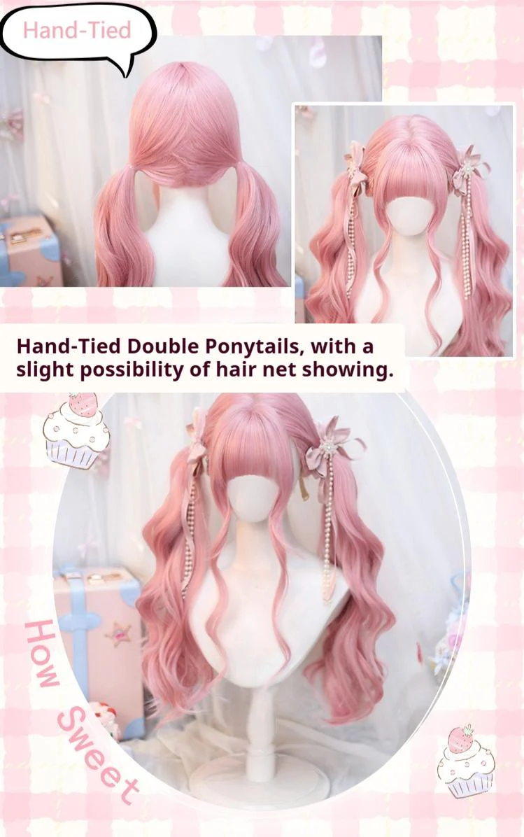 Dalao Home - Sweet Lolita Wig Double Ponytails Long Wavy Wig - Image 10