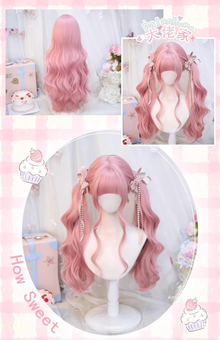 Dalao Home - Sweet Lolita Wig Double Ponytails Long Wavy Wig - Image 11