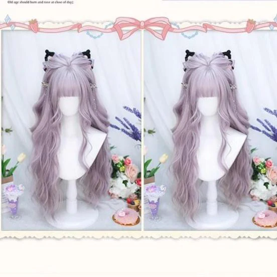 Dalao Home - Poi Balls - Sweet Lolita Wig Long Curly Purple Wigs - Image 8