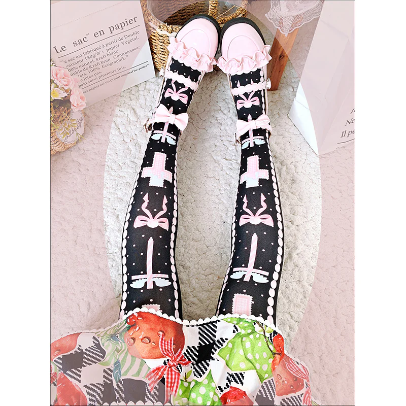 Roji roji - Sweet Bow Lolita Thigh stockings - Image 6