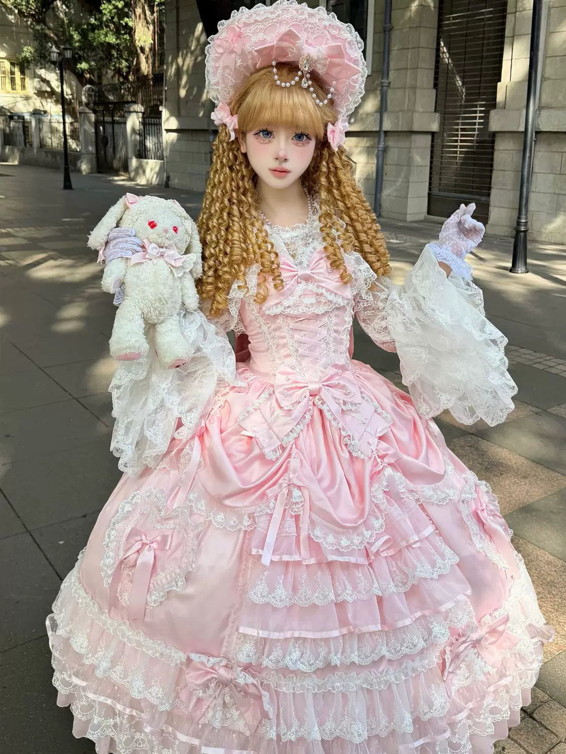 Drapery Poem - Sweet Wedding Lolita JSK Dress, Long Tiered Skirt - Image 4