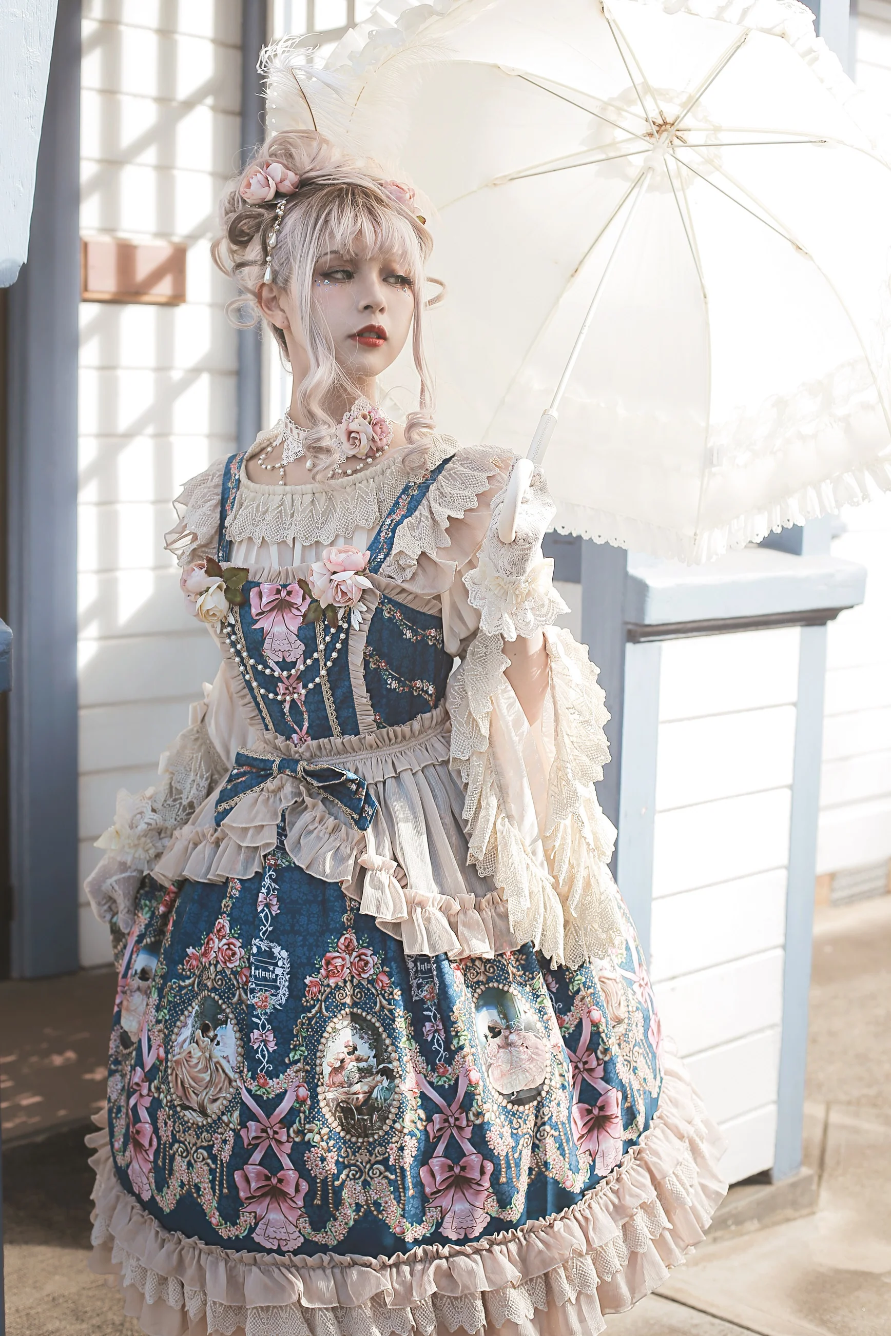Fairytale Town Prom - Printed Tea Party Classic Lolita JSK Suit - Image 21