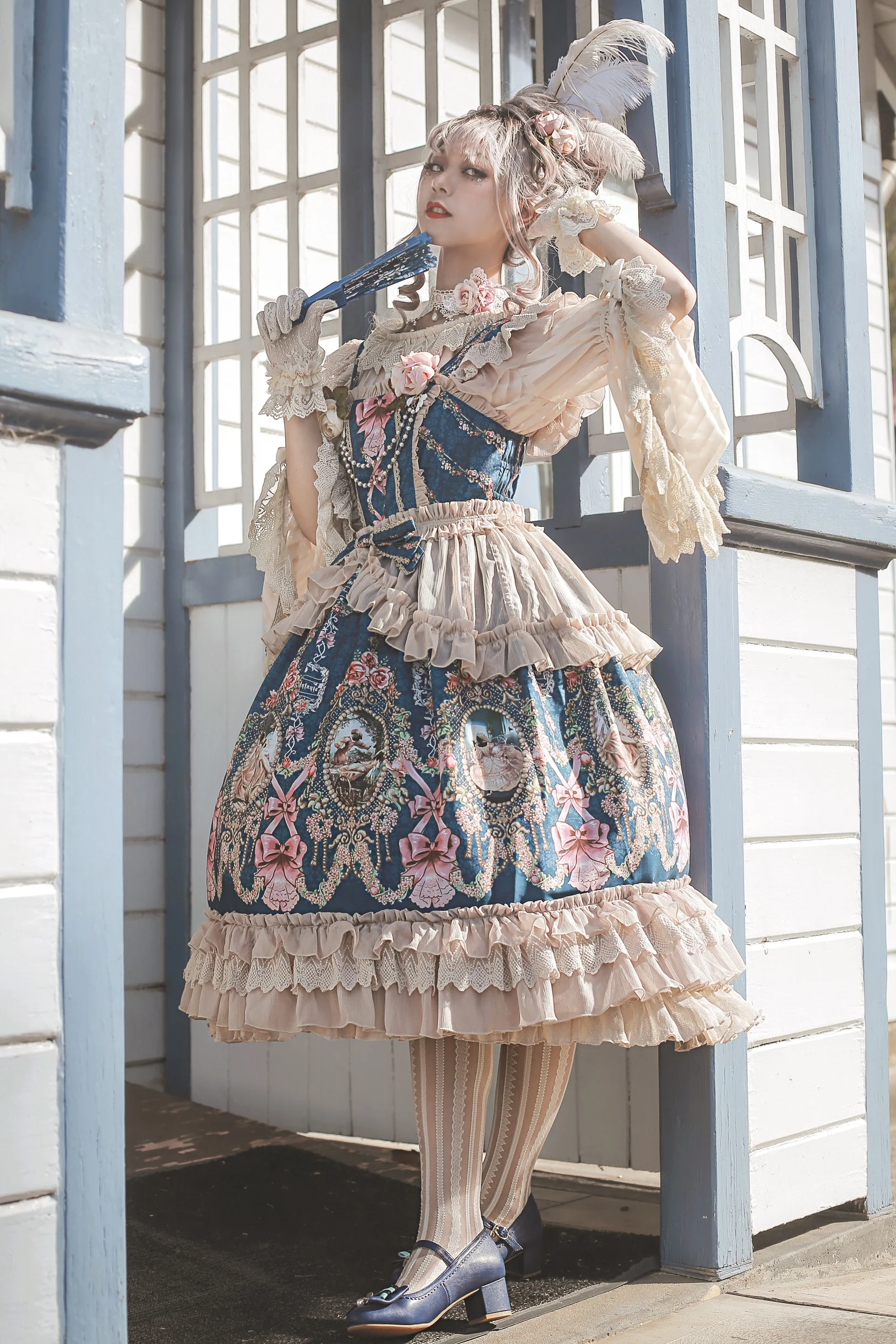 Fairytale Town Prom - Printed Tea Party Classic Lolita JSK Suit - Image 25