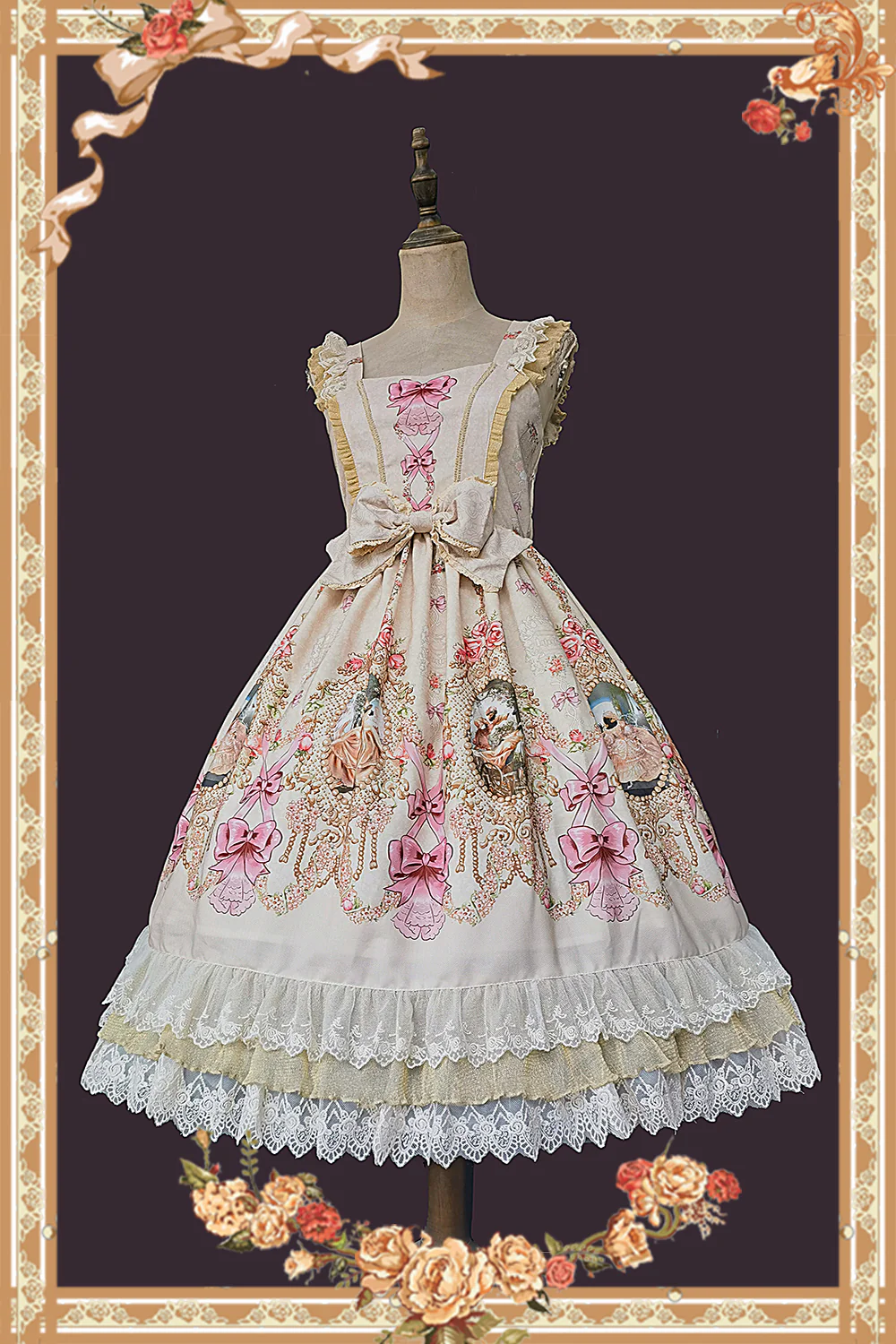 Fairytale Town Prom - Printed Tea Party Classic Lolita JSK Suit - Image 27