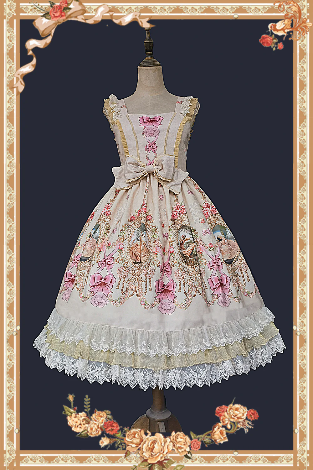 Fairytale Town Prom - Printed Tea Party Classic Lolita JSK Suit - Image 3