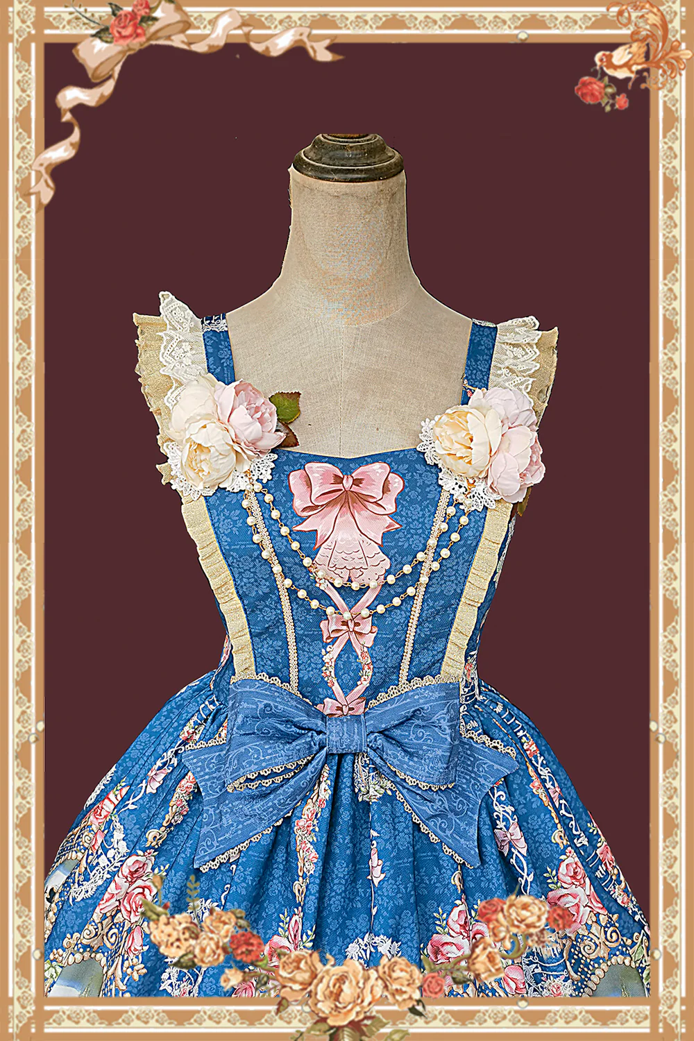 Fairytale Town Prom - Printed Tea Party Classic Lolita JSK Suit - Image 30