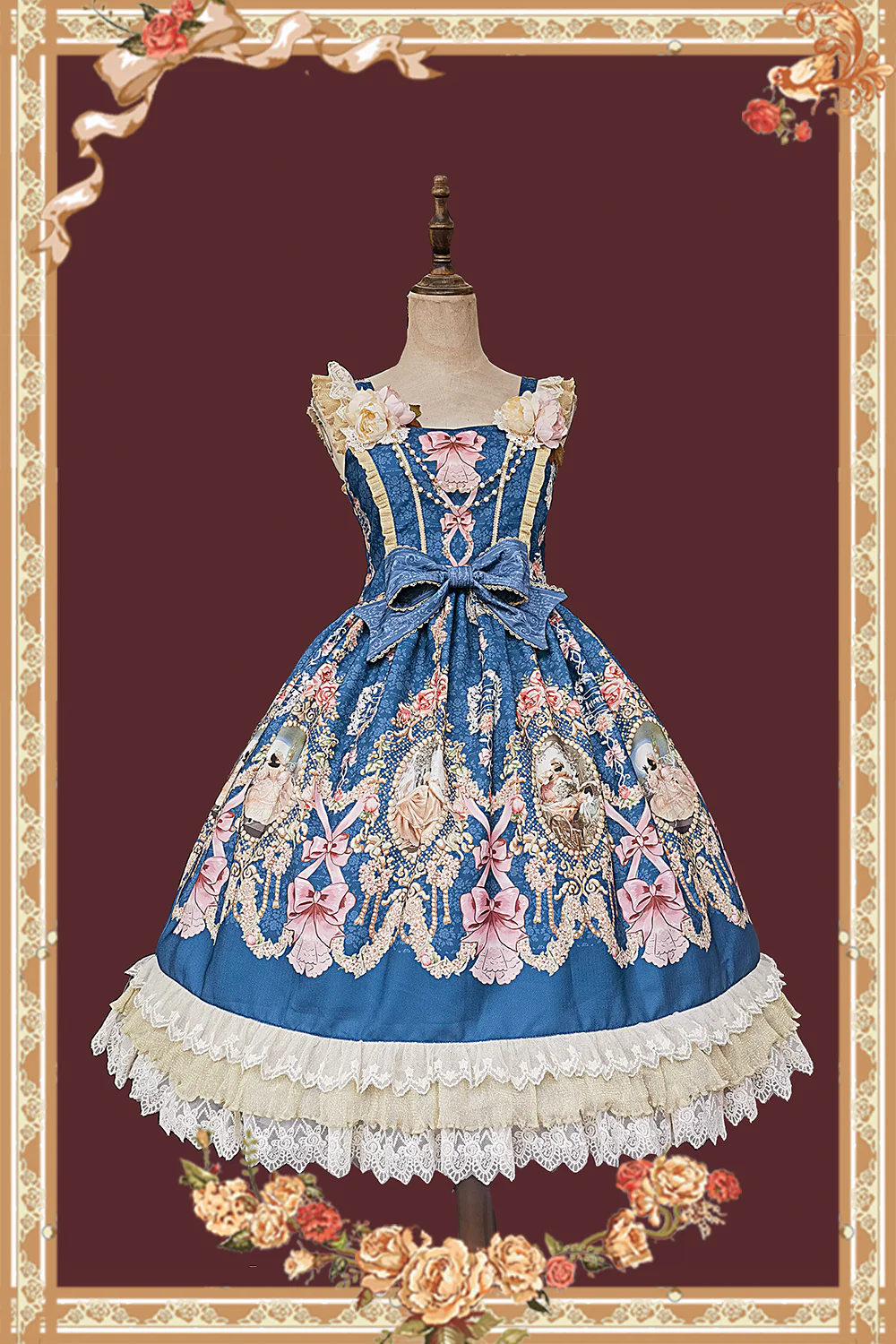 Fairytale Town Prom - Printed Tea Party Classic Lolita JSK Suit - Image 4