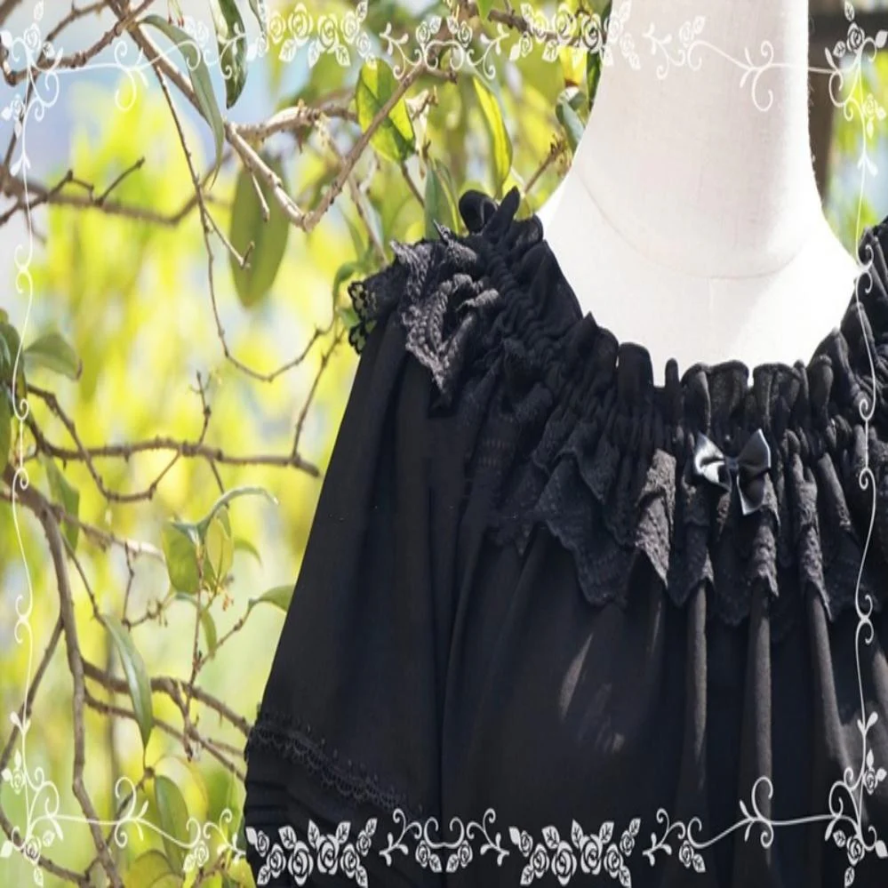 Retro Summer Chiffon Lolita Shirt - Image 11