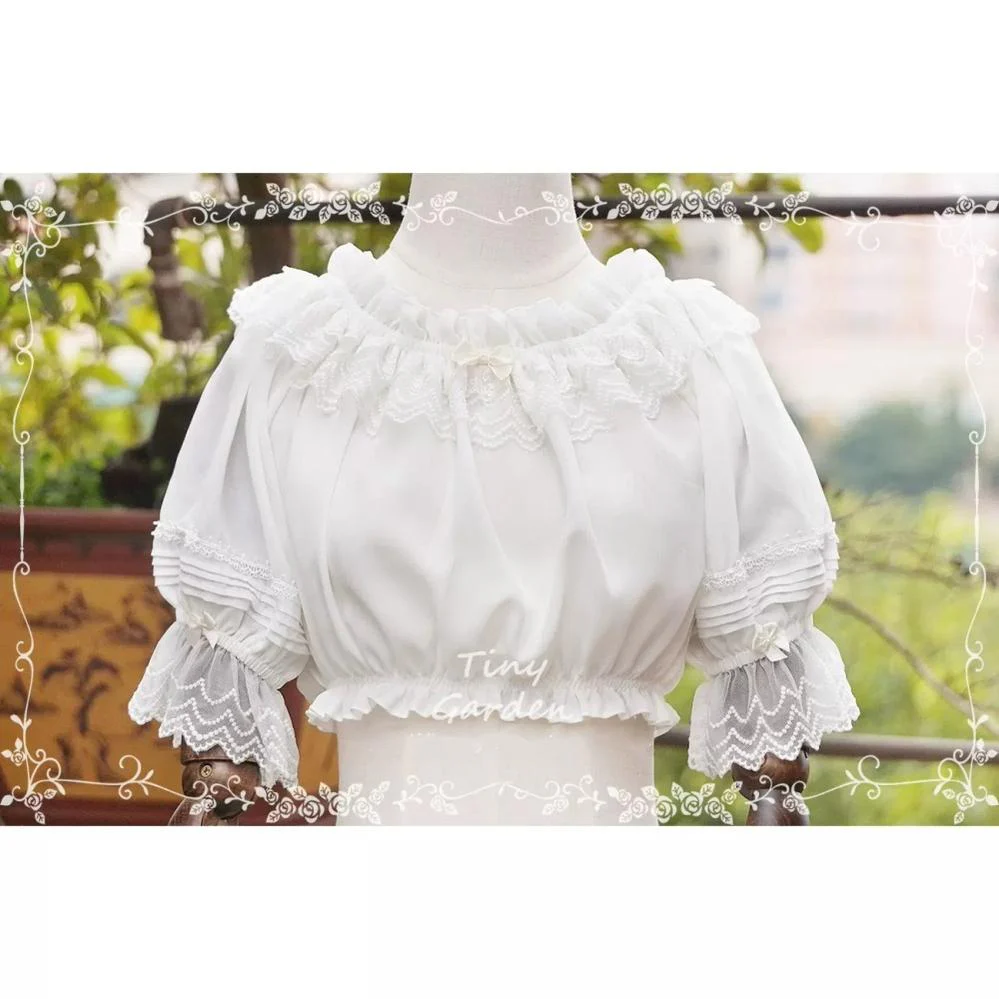 Retro Summer Chiffon Lolita Shirt - Image 5