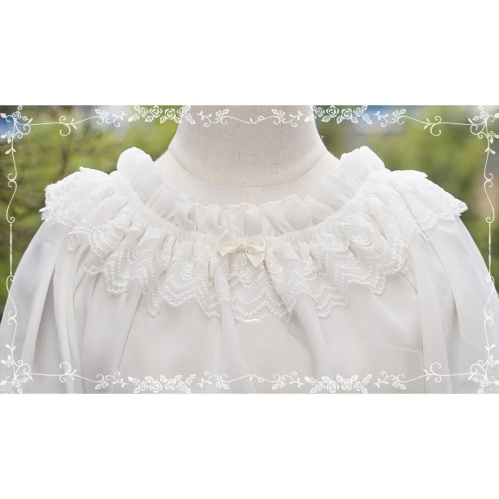 Retro Summer Chiffon Lolita Shirt - Image 6
