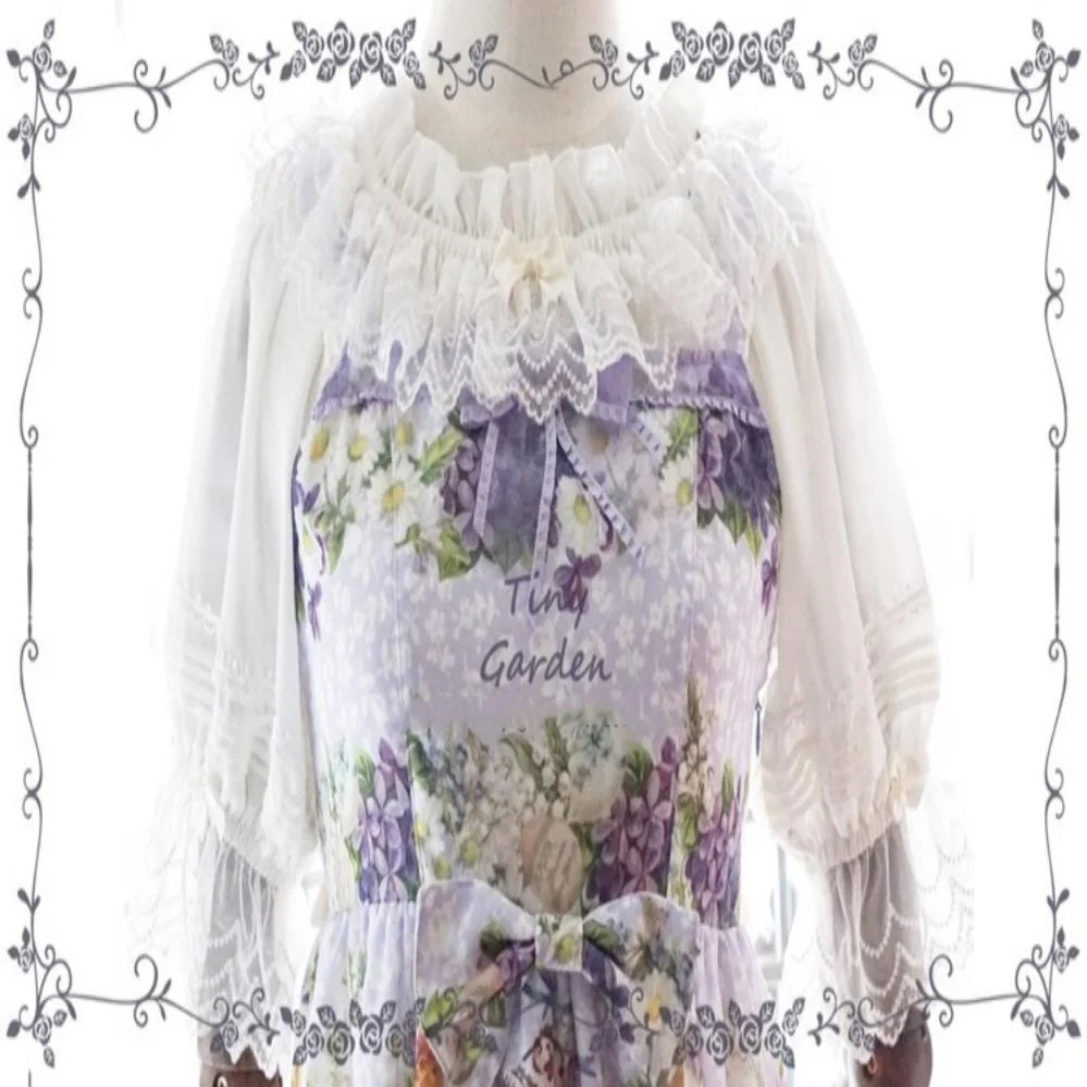 Retro Summer Chiffon Lolita Shirt - Image 8