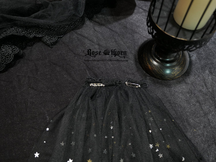 Rose Thorn - Twinkle Veil Lolita Halloween Witch Hat - Image 26
