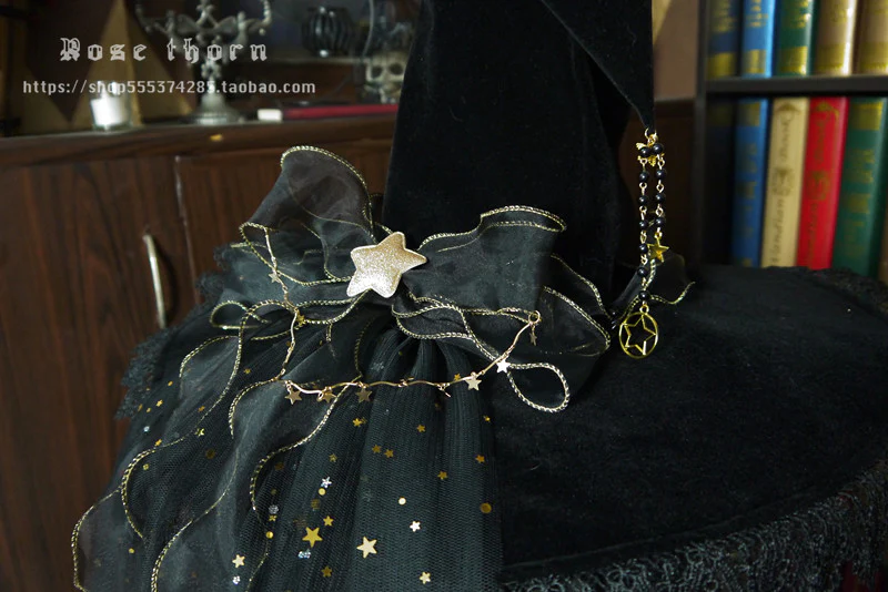 Rose Thorn - Twinkle Veil Lolita Halloween Witch Hat - Image 7