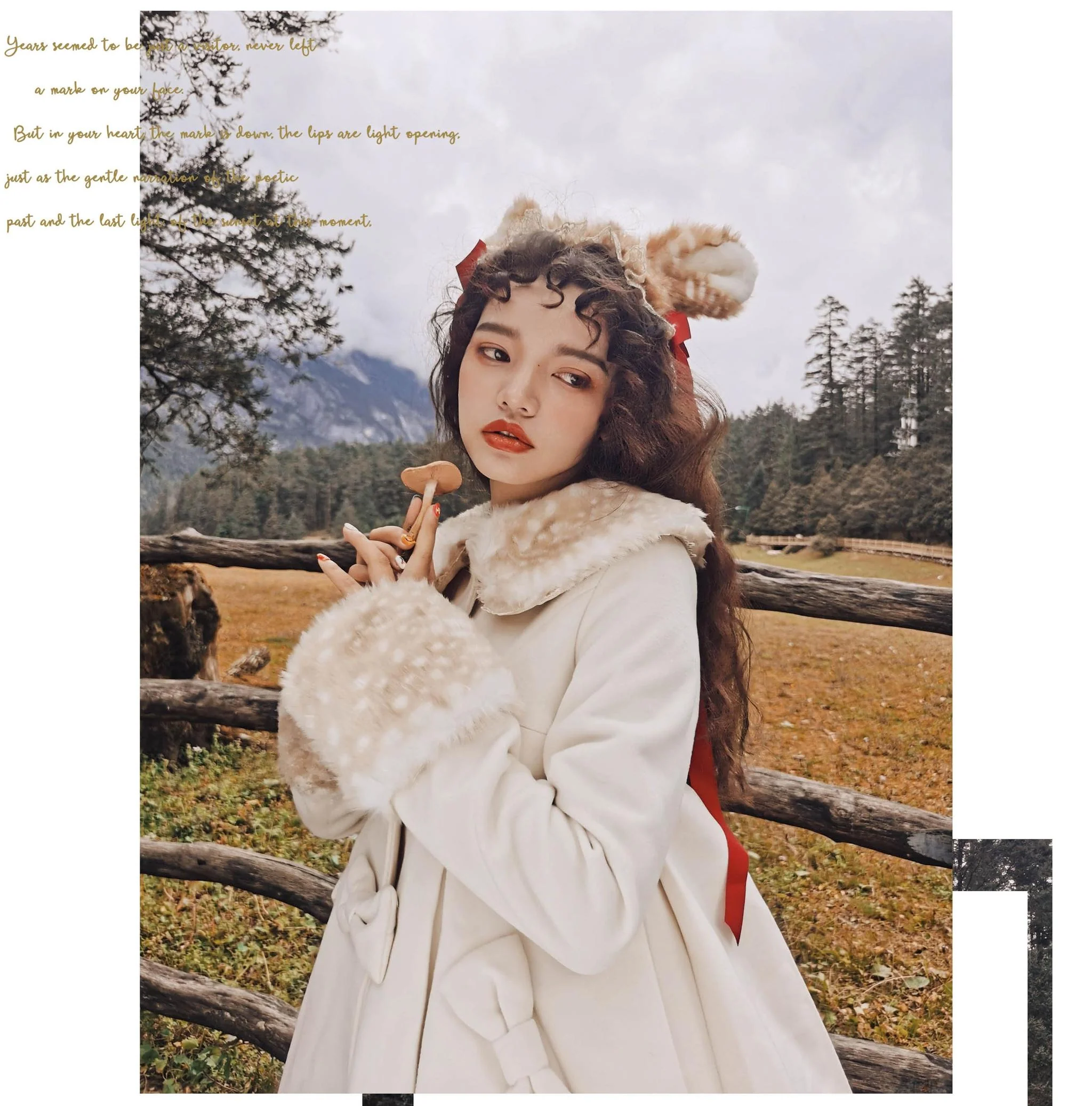 Winter Lolita Coat Wool Bow Overcoat - Image 14