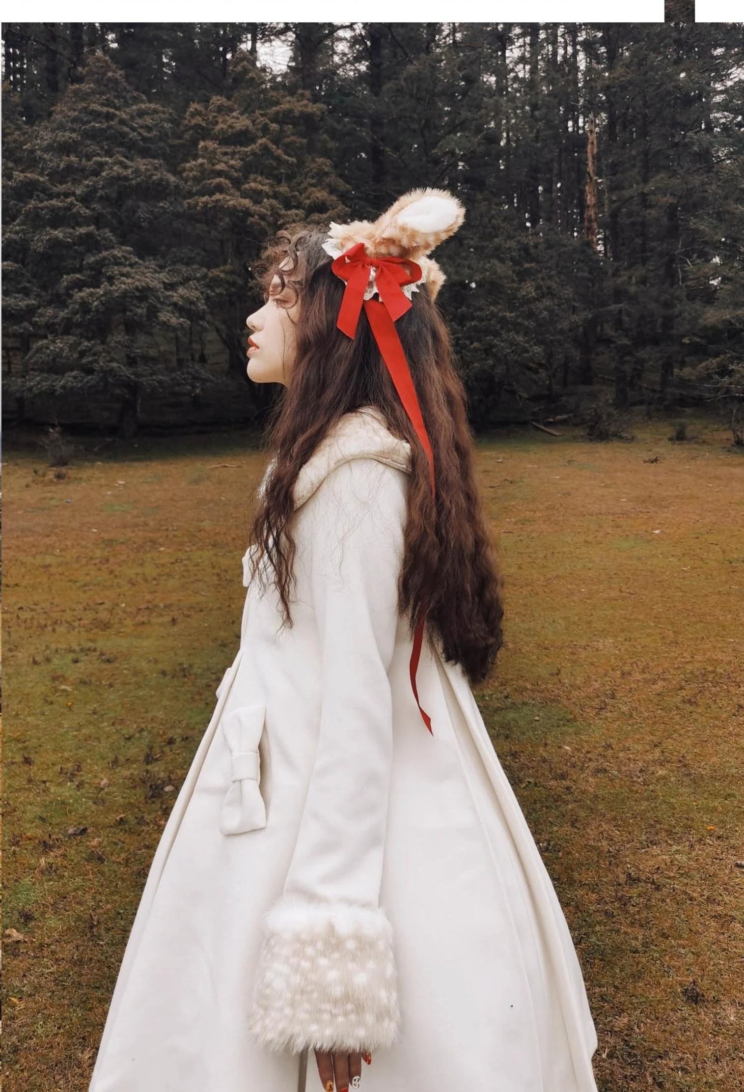 Winter Lolita Coat Wool Bow Overcoat - Image 15
