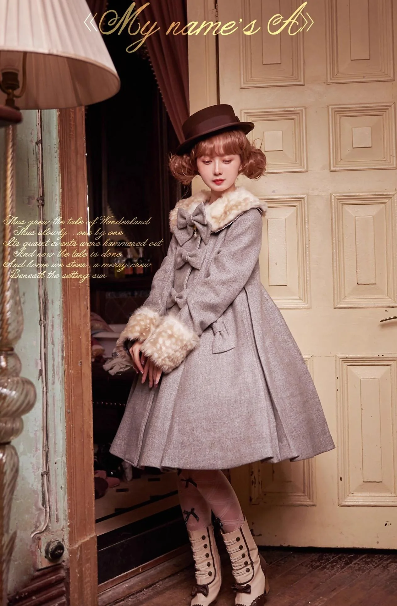 Winter Lolita Coat Wool Bow Overcoat - Image 16