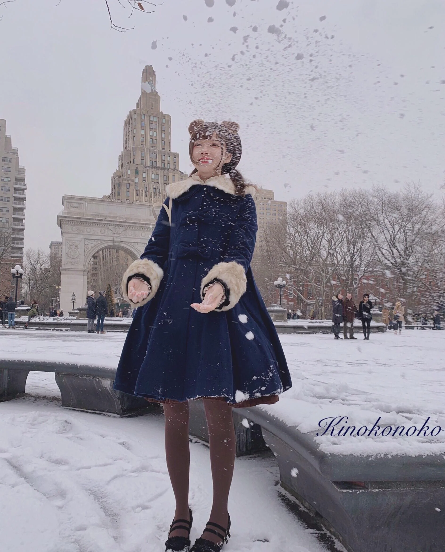 Winter Lolita Coat Wool Bow Overcoat - Image 17