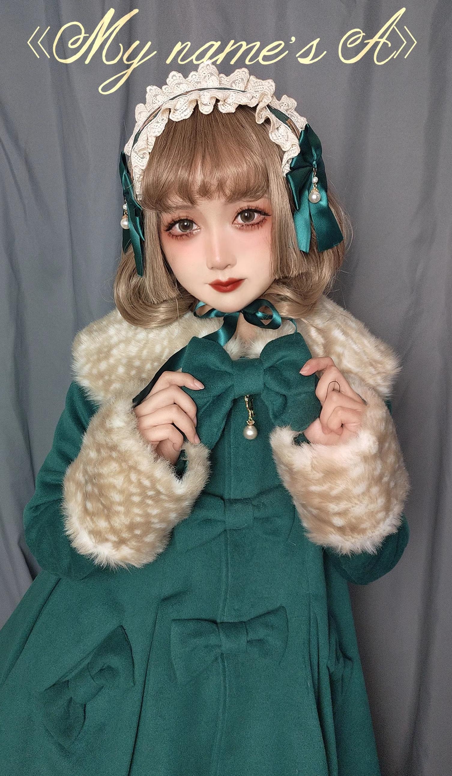 Winter Lolita Coat Wool Bow Overcoat - Image 22