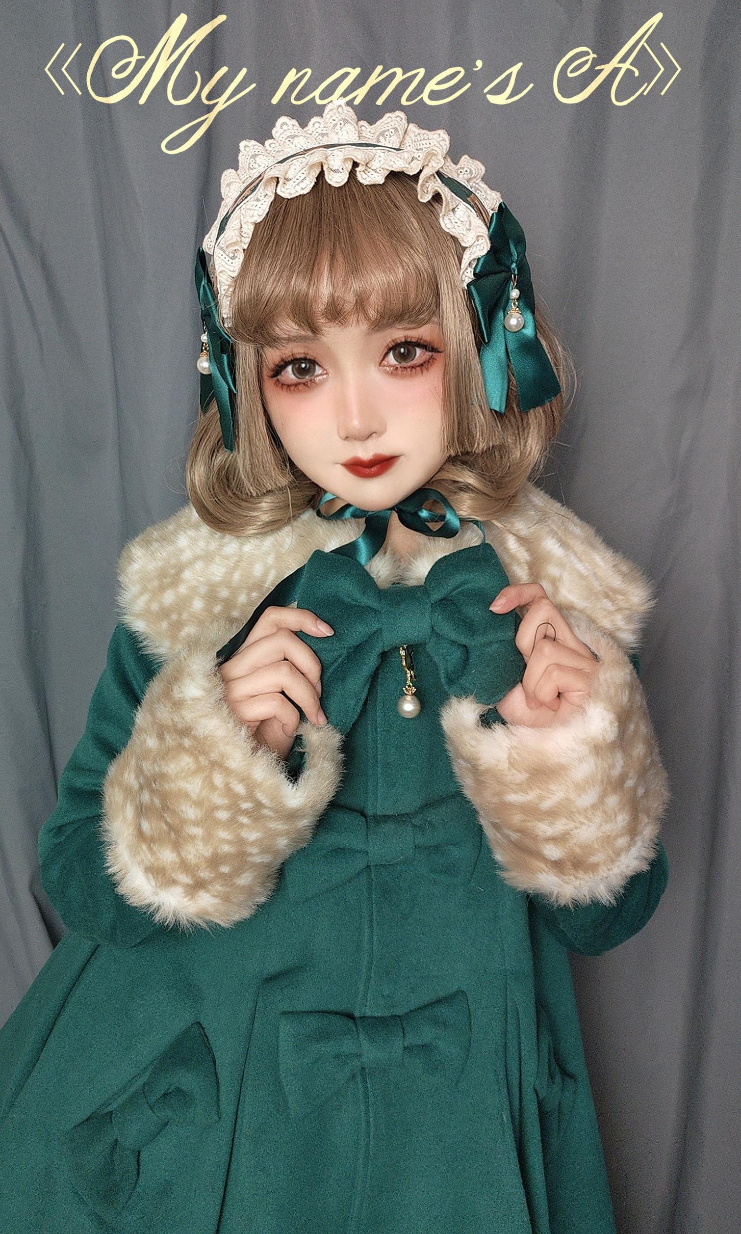 Winter Lolita Coat Wool Bow Overcoat - Image 24