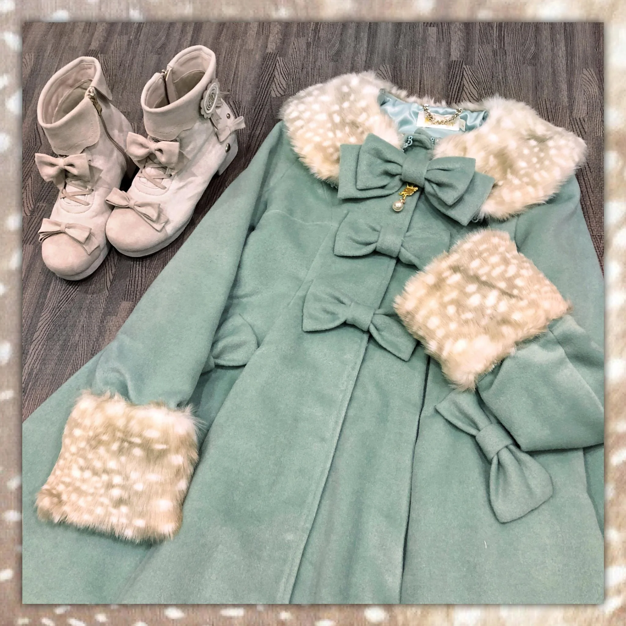 Winter Lolita Coat Wool Bow Overcoat - Image 25