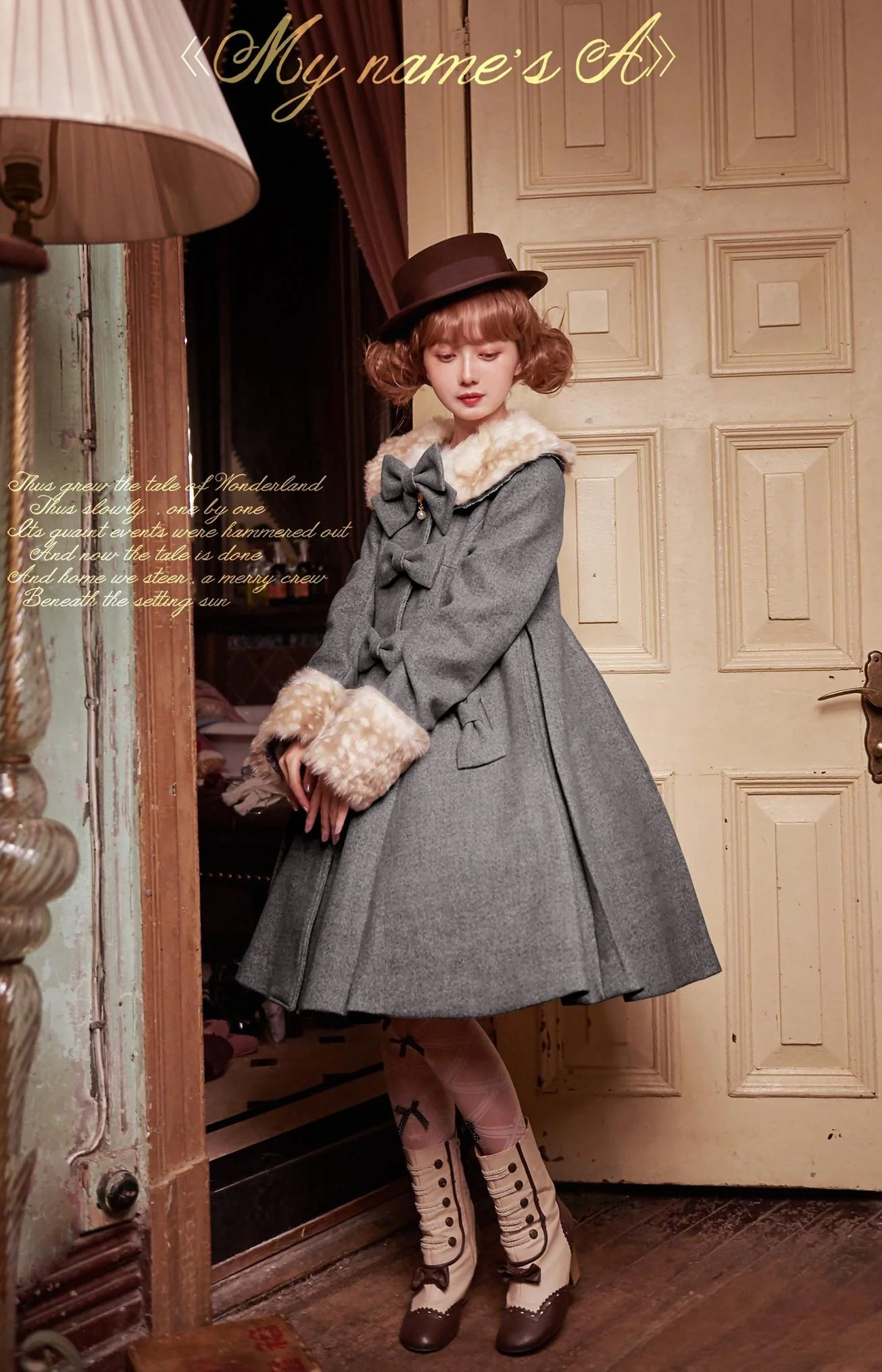 Winter Lolita Coat Wool Bow Overcoat - Image 29