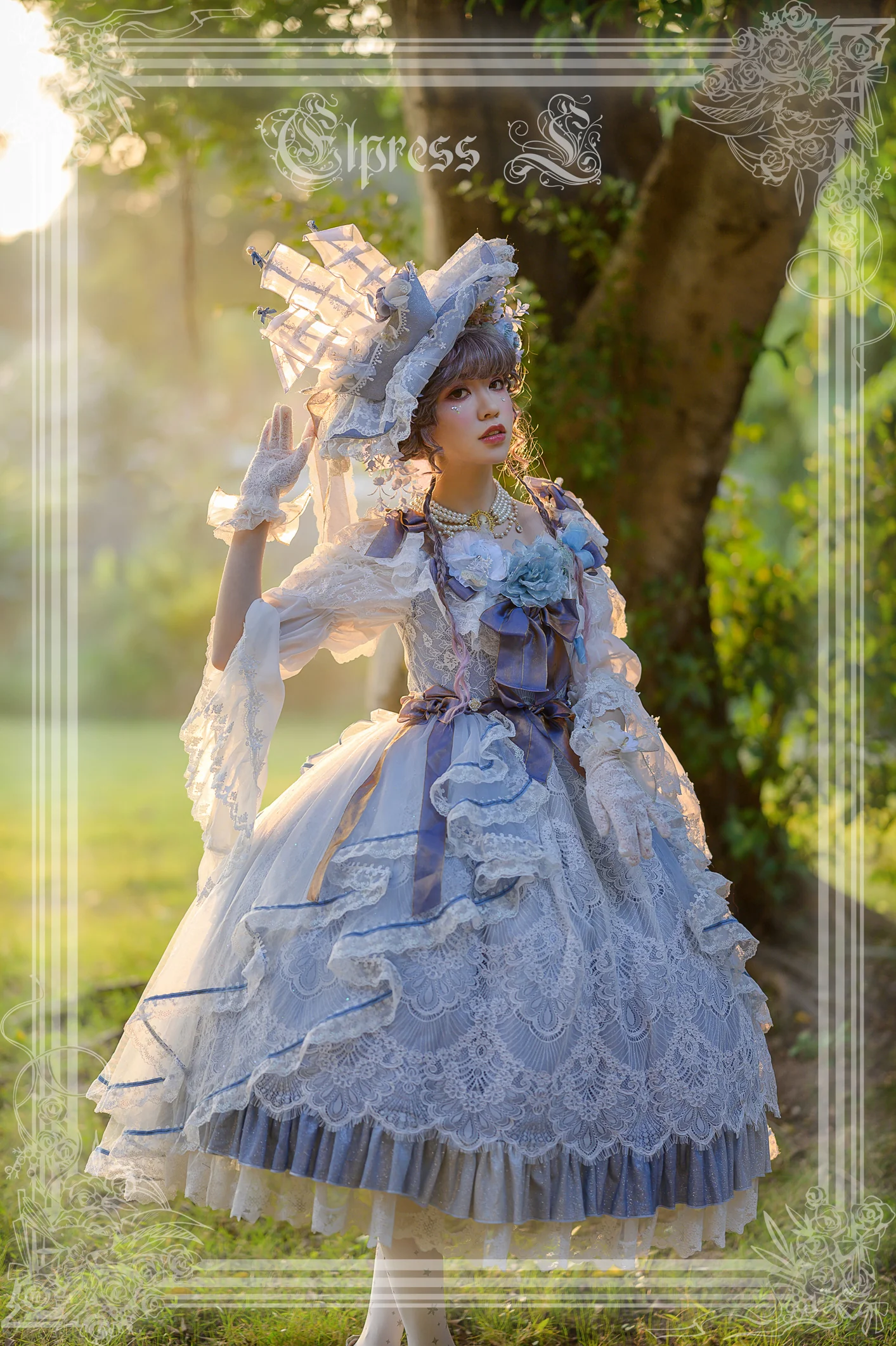 Universal Black White Chiffon Lolita Blouse - Image 14
