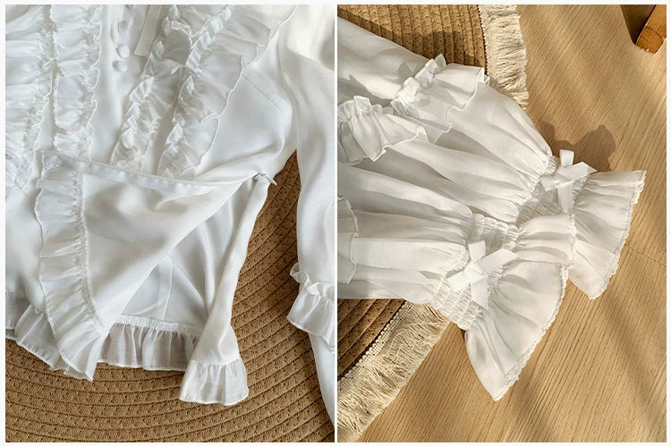 Miss Laura - Versatile Classic Lolita Blouse, Lattern Sleeves - Image 11