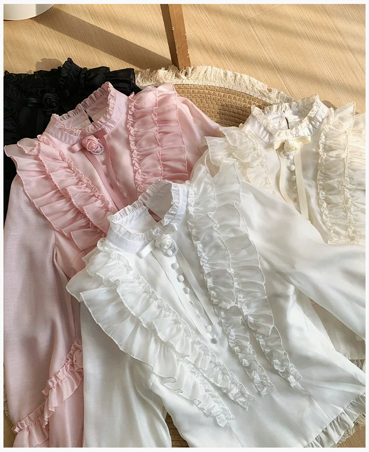 Miss Laura - Versatile Classic Lolita Blouse, Lattern Sleeves - Image 12