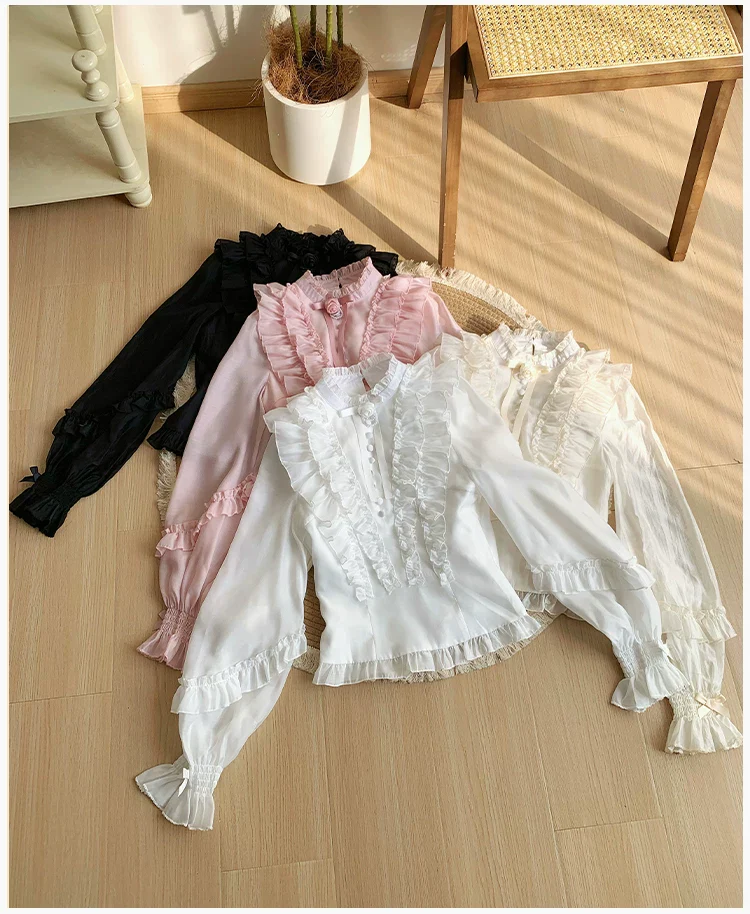 Miss Laura - Versatile Classic Lolita Blouse, Lattern Sleeves - Image 13