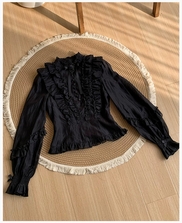 Miss Laura - Versatile Classic Lolita Blouse, Lattern Sleeves - Image 14