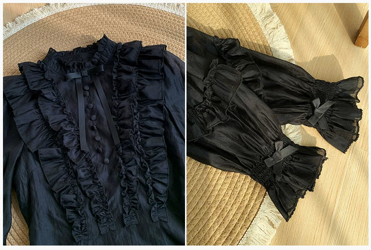 Miss Laura - Versatile Classic Lolita Blouse, Lattern Sleeves - Image 16