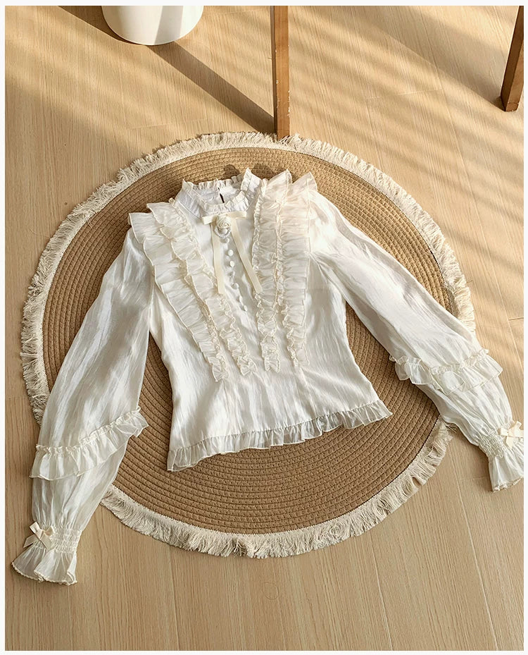 Miss Laura - Versatile Classic Lolita Blouse, Lattern Sleeves - Image 17