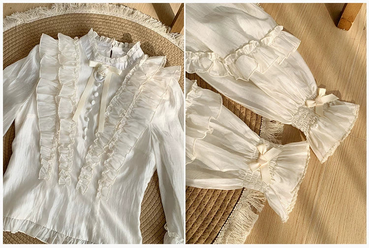 Miss Laura - Versatile Classic Lolita Blouse, Lattern Sleeves - Image 19